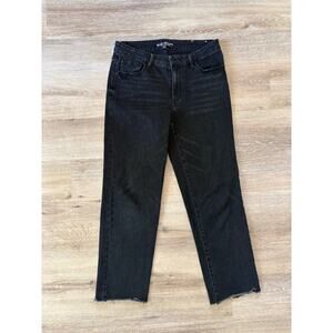 Blue Revival Black Denim raw hem jeans